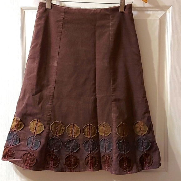 Boden Corduroy Applique A Line Skirt - Picture 3 of 10